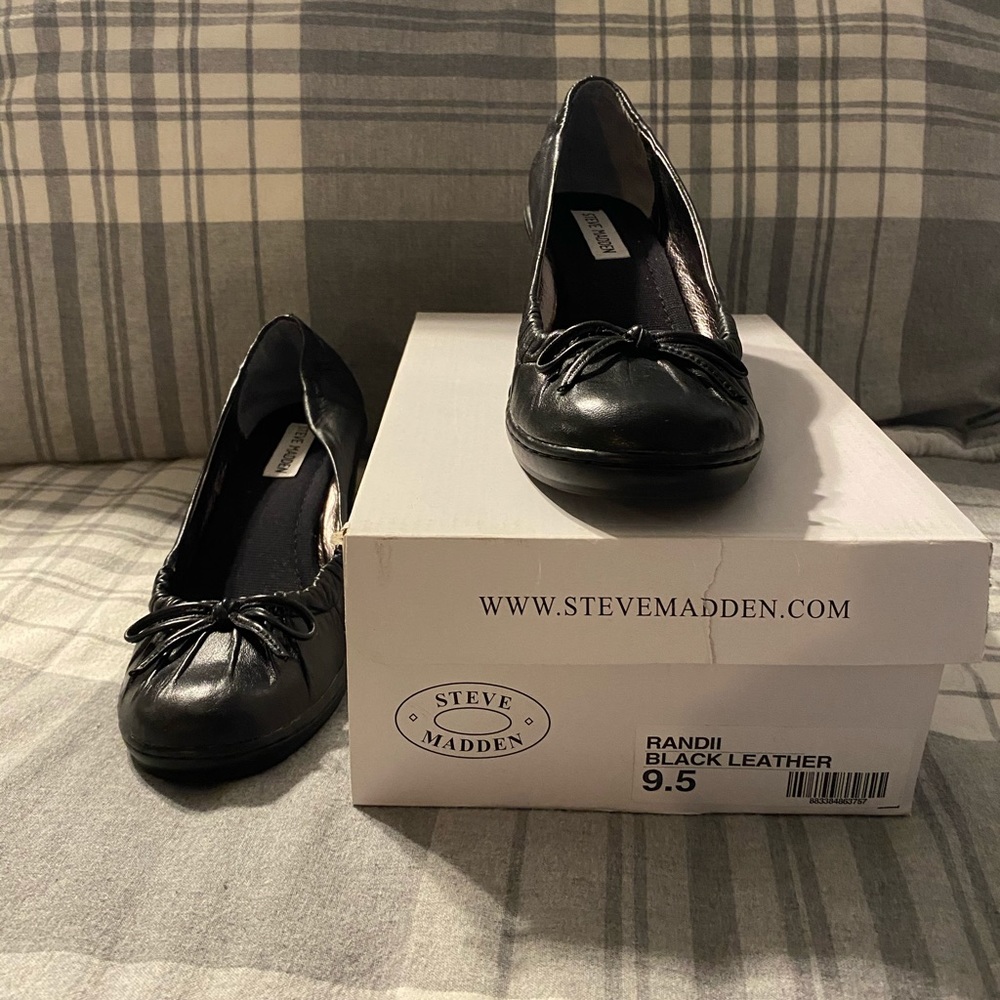 Steve Madden RANDII Black Wedge Heels